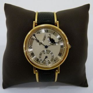 Orig.  Breguet Classique Armbanduhr No.  5018 750 Gelbgold Mondphase Ref.  3130ba Bild