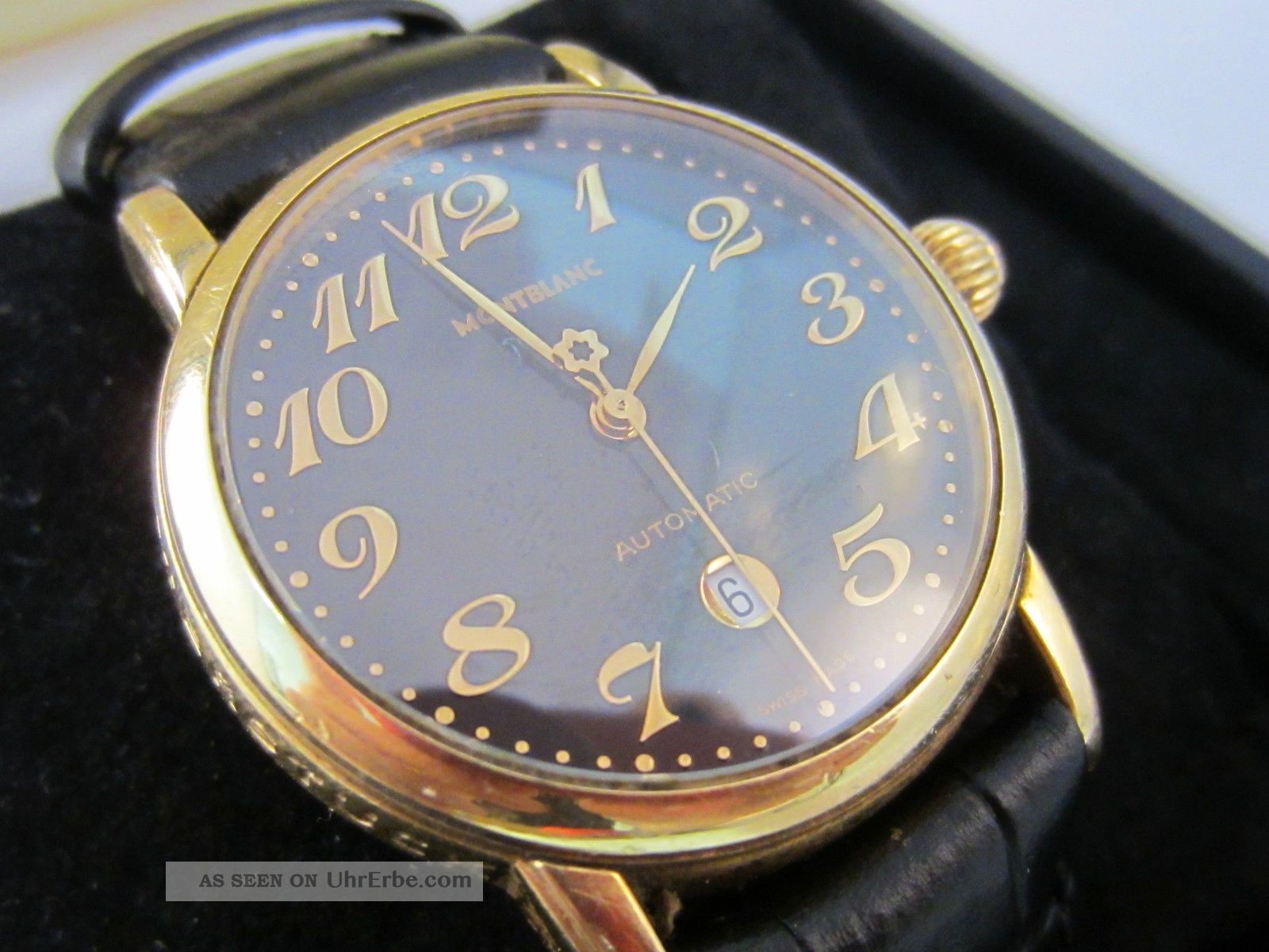 Montblanc Star Meisterstück Automatik 750 Gold Gehäuse Box & Papiere Reduziert Armbanduhren Bild