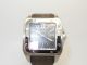 Cartier Santos 100 Automatik Uhr,  Edelstahl - Leder,  Grosses Modell Ref : W20134x Armbanduhren Bild 8