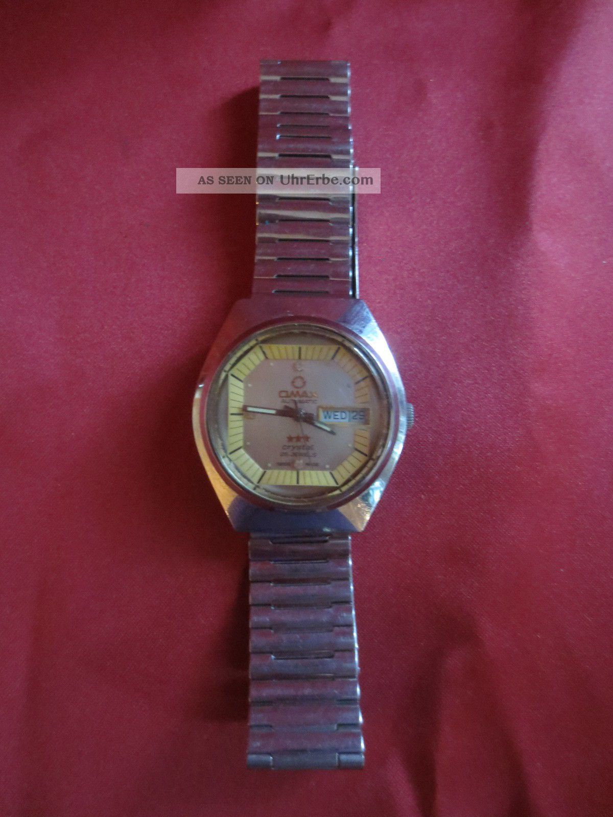 Omax Automatik Crystal 25 Jewels Swiss Made - Armbanduhr Armbanduhren Bild