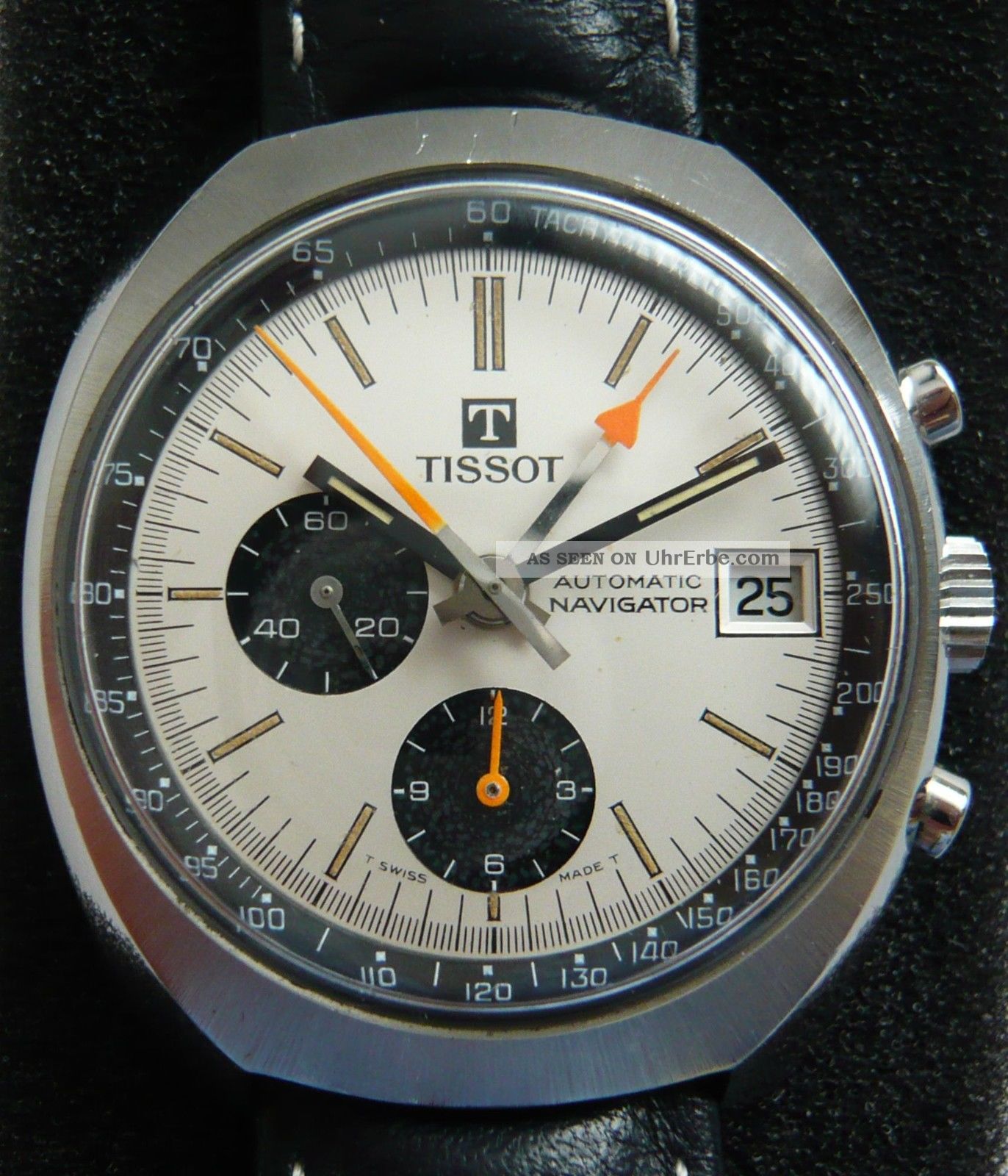 Tissot Navigator Chrono Vintage 1970er Lemania 1341 Hau Armbanduhren Bild