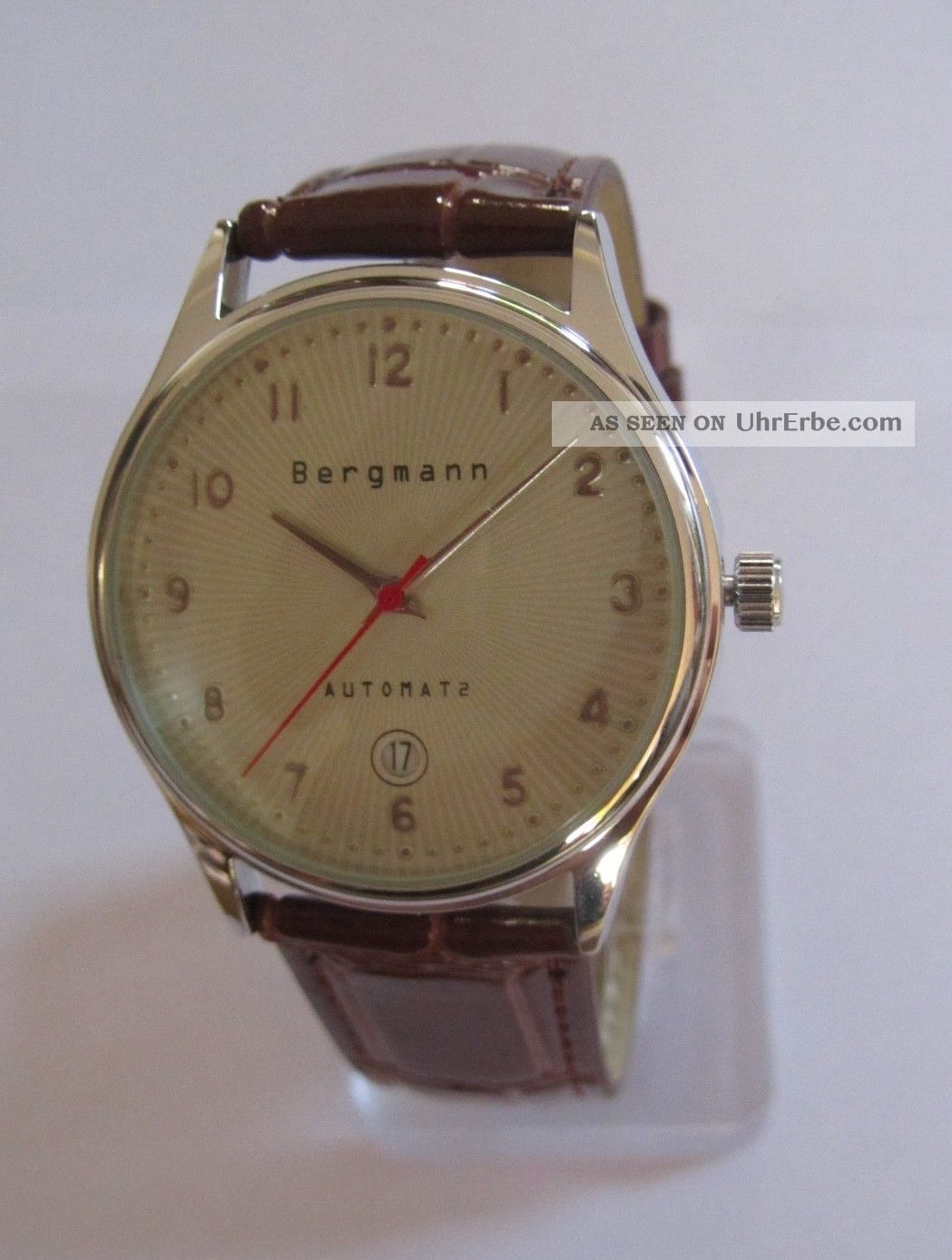 Bergmann Automat 2 /herren Armbanduhr/lederband Braun / Selten Rar/neu Und Ovp Armbanduhren Bild