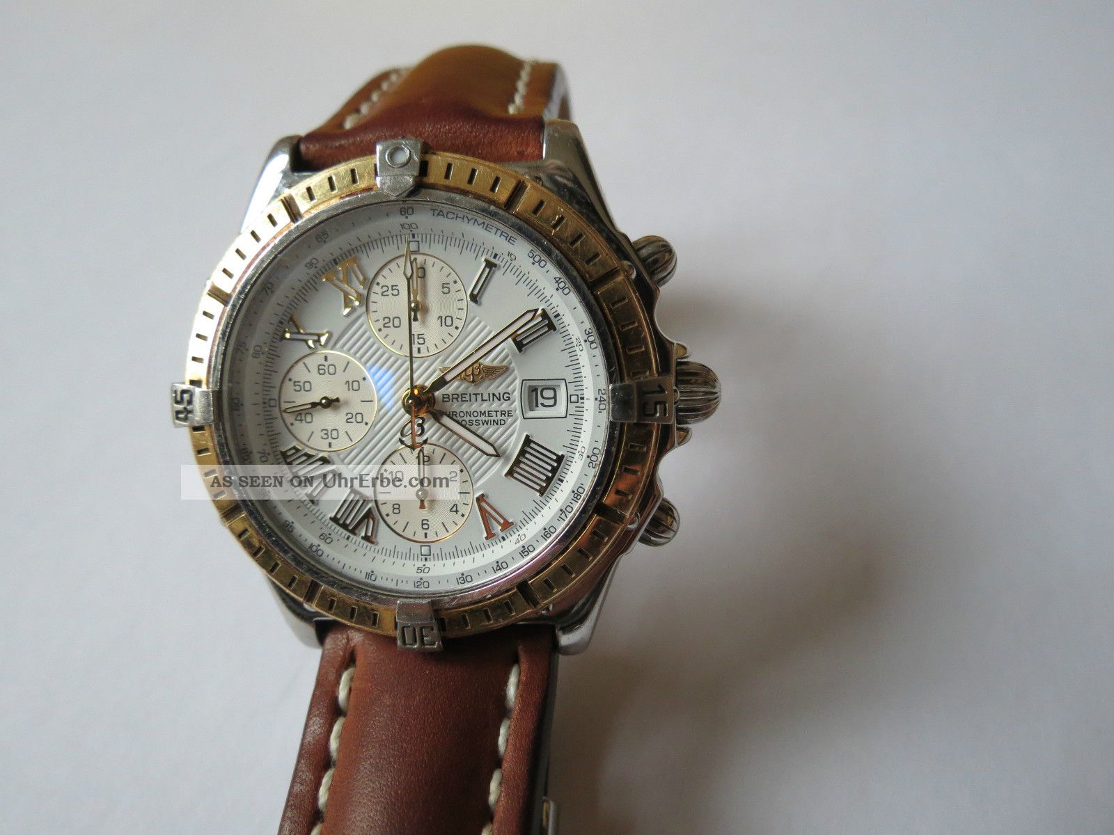 Breitling Crosswind D13355 Goldlünette/stahl,  Faltschließe Armbanduhren Bild