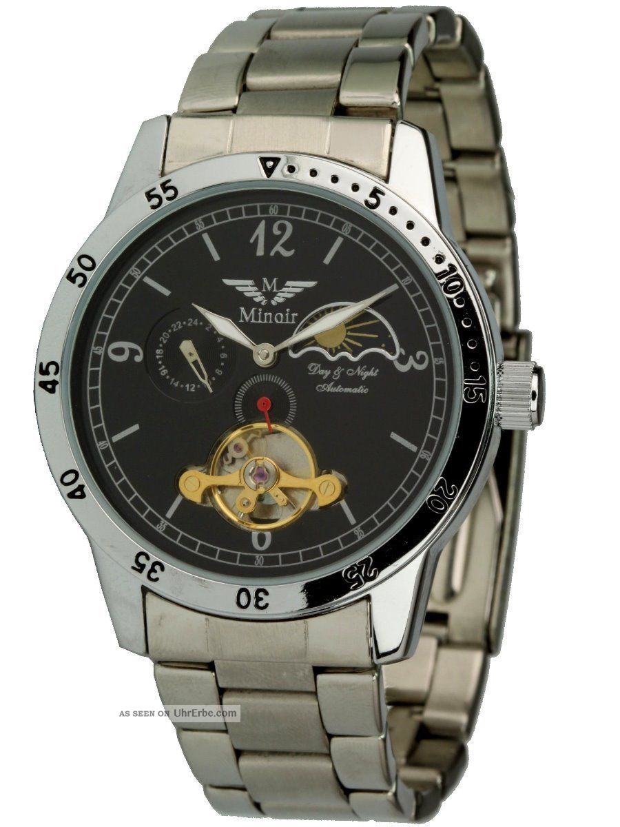 Minoir Uhren - Mistral - Herrenuhr,  Edelstahluhrarmband, Armbanduhren Bild