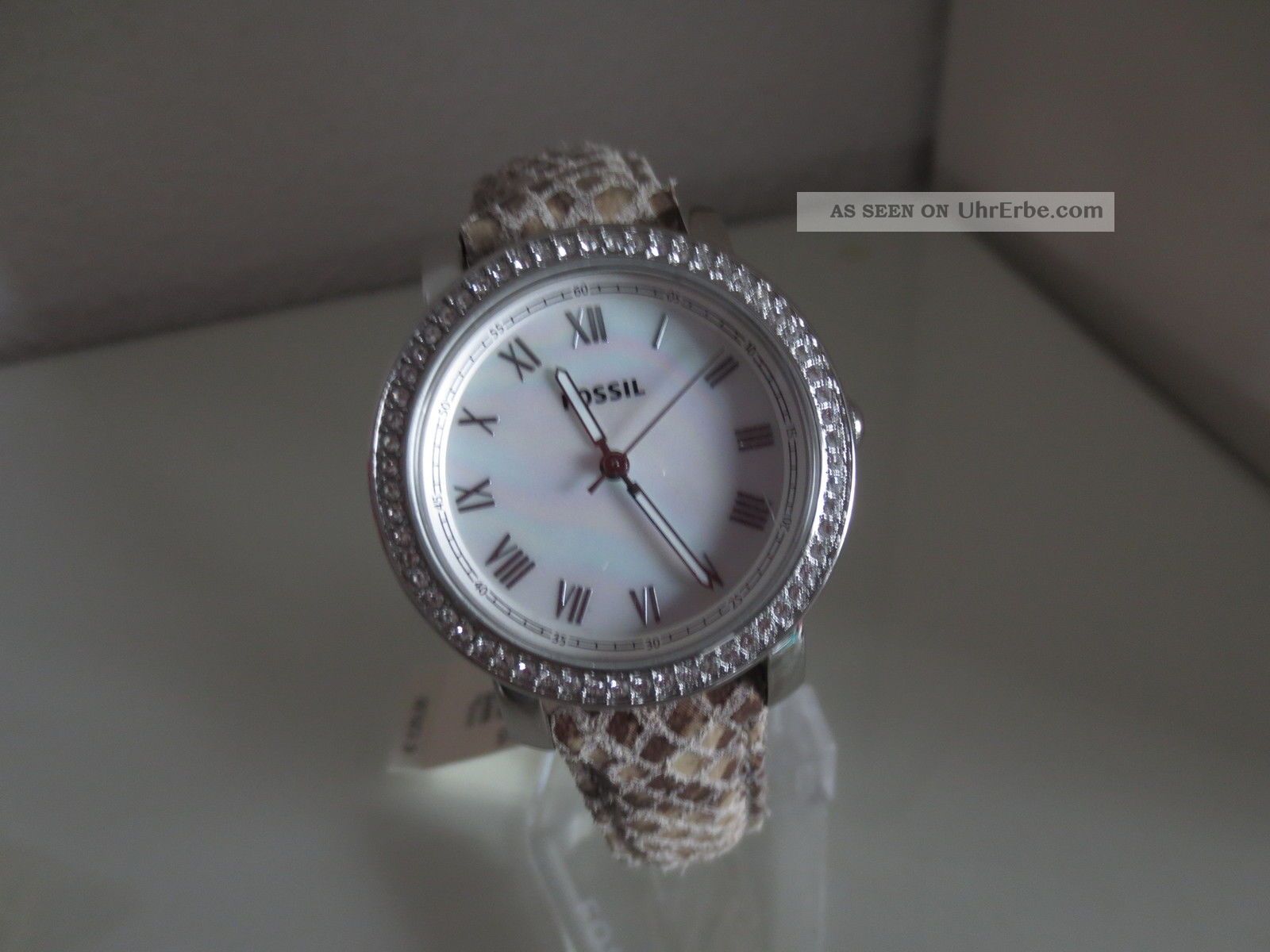 Fossil Damen Armband Uhr Es3116 Uhren Edelstahl Silber Damenuhr Leder Armbanduhren Bild