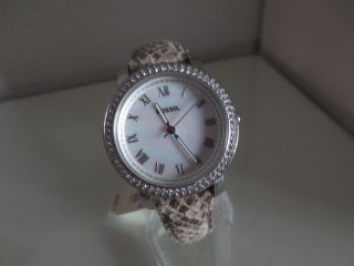 Fossil Damen Armband Uhr Es3116 Uhren Edelstahl Silber Damenuhr Leder Bild