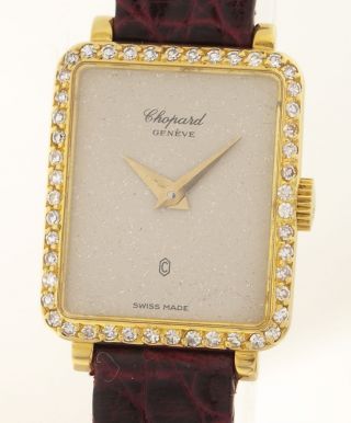 Chopard Geneve Damen Armbanduhr - In 18ct Gold Mit 48 Diamanten - Alter: 1980er Bild