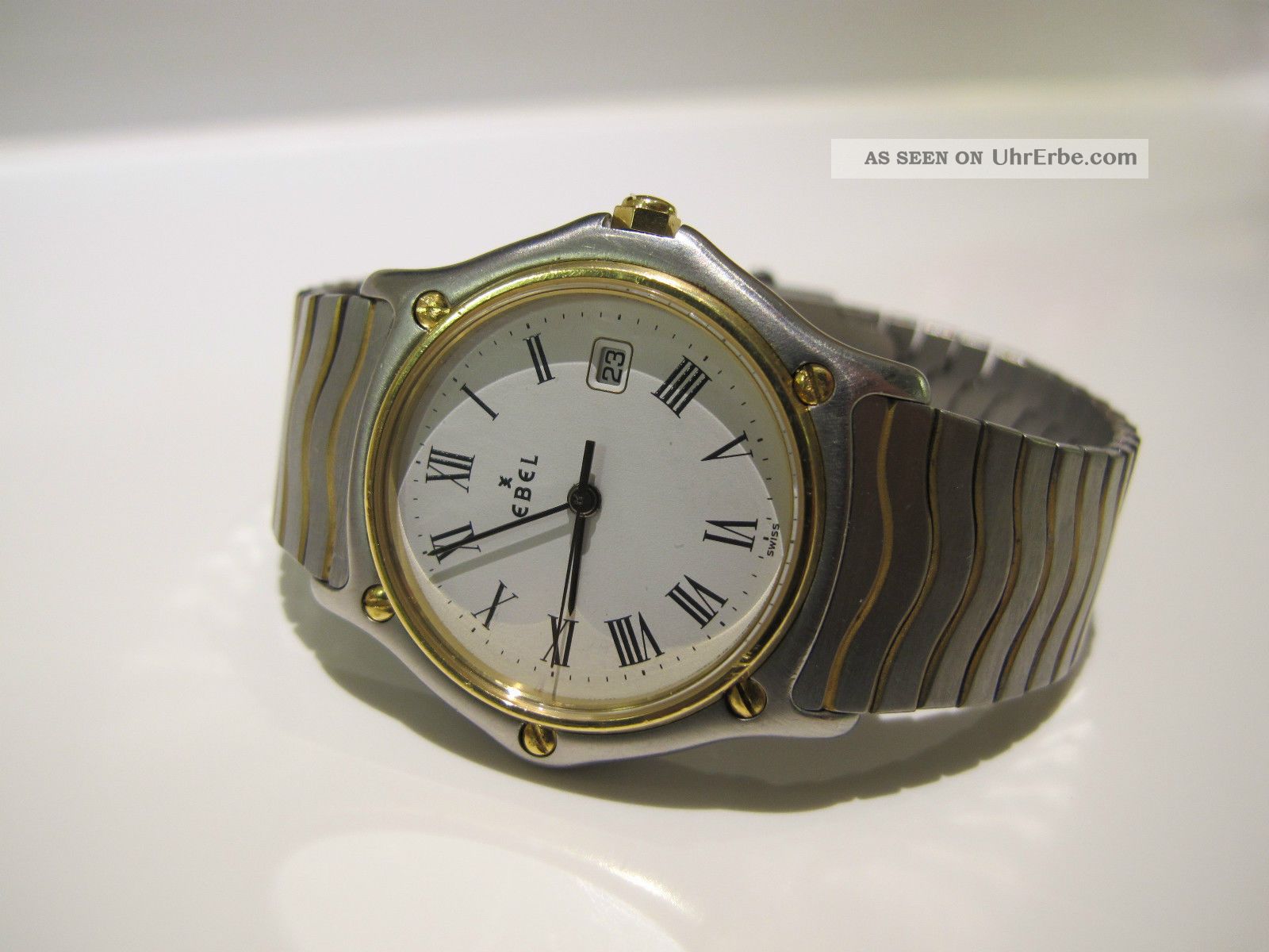 Ebel Classic Wave Gold Stahl Armbanduhr 183909 Medium Damen Armbanduhren Bild