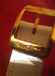 Swatch Irony Gold Mit Weißem Lederband,  Ungetragen Aus Sammlung,  Edel Armbanduhren Bild 6
