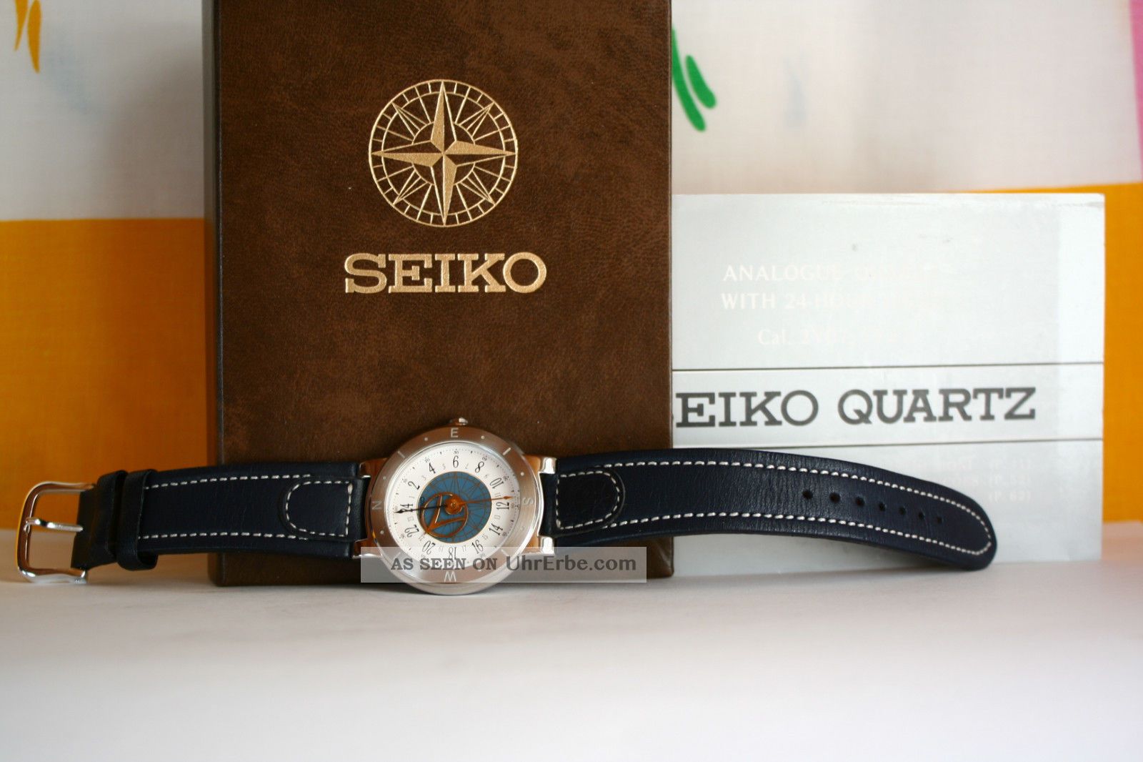 Seiko Herrenuhr Analogue Quartz 5y37 983170 Nicht Funktionstüchtig Armbanduhren Bild