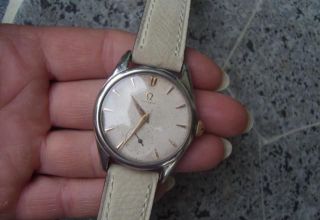 Seltene Omega 266 Armbanduhr Sammleruhr 50er Jahre Stahl Rosegold Handaufzug Bild