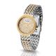 Edle Damenuhr Armbanduhr Gold Silber Bicolor Flair Strass Top Mode Trend Uhr Armbanduhren Bild 2