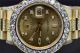 Rolex Date Präsident 18k Gold - Diamant - Uhr Individuelle Lünette 39mm Armbanduhren Bild 13