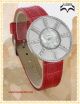 Sole Echtleder Strassuhr Armbanduhr Rot Oder Rosa Armbanduhren Bild 1
