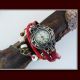 Wickeluhr Damenarmbanduhr Vintage Uhr Armbanduhr Damenuhr Lederarmband Armbanduhren Bild 4