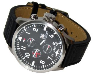 Tommy Hilfiger Watch Uhr Herrenuhr Uhren Chronograph Mit Box Black - - - - Bild
