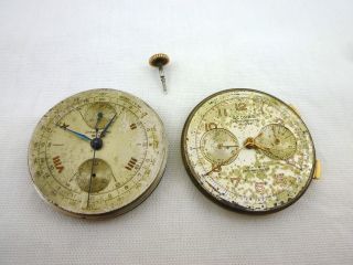 Uhrwerke Landeron 51 Und Schaltrad Chronograph Bastler Bild