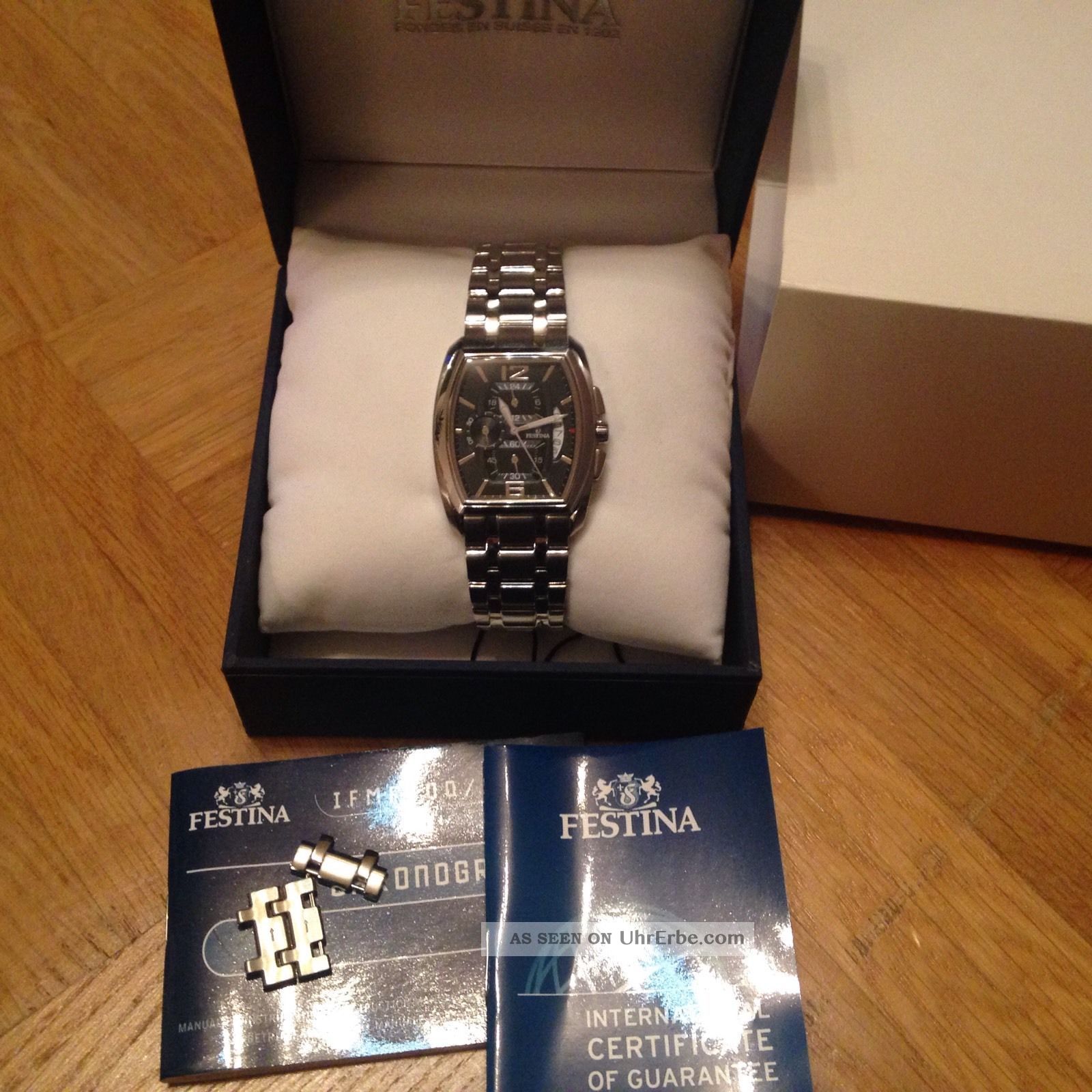 Festina Chronograph Herren Fast Unbenutzt F6757/6 Mfs11 Armbanduhren Bild