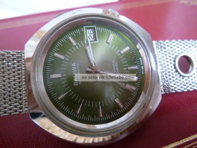 Baliwa Automatic M.  Wecker Swissmade As 5008 M.  Datum Only Sehr Seltene Uhr Armbanduhren Bild