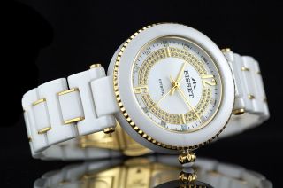 Bisset Bspd77 Gold Keramik Swiss Made Damenuhr Armbanduhr Bild