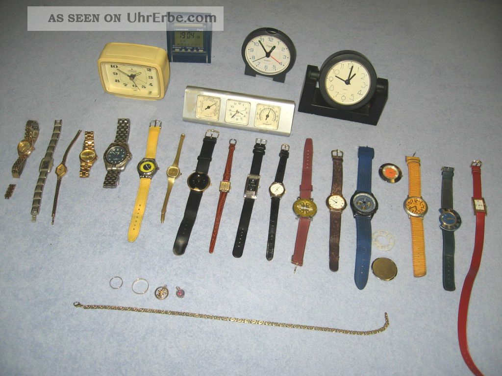 Konvolut Armbanduhren,  Wecker,  Schmuck - Sammler,  Bastler Armbanduhren Bild