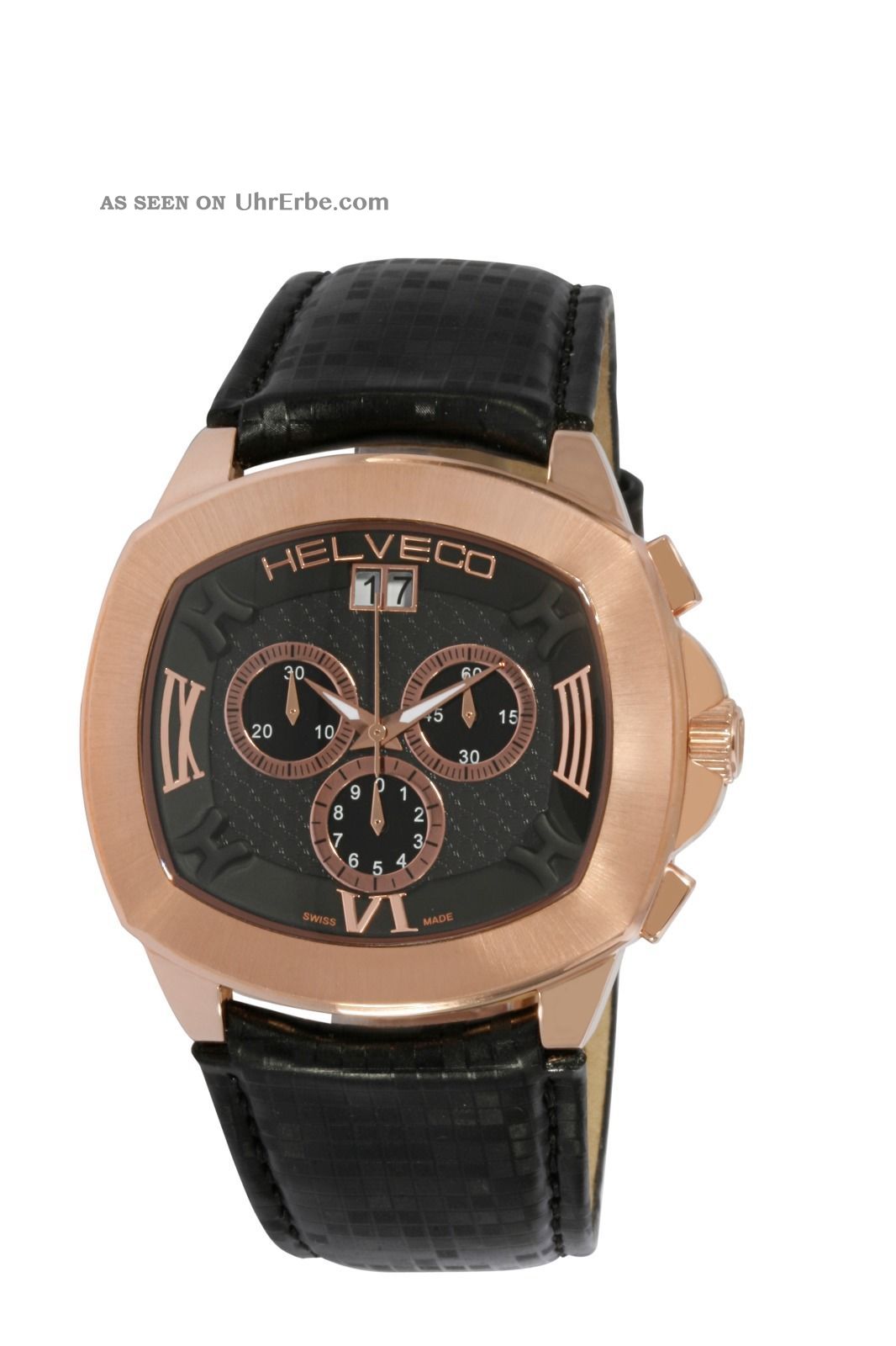 Swiss Made Big - Date Chronograph Rosé Herrenuhr / Helveco H10141nnr Uvp €685 Armbanduhren Bild