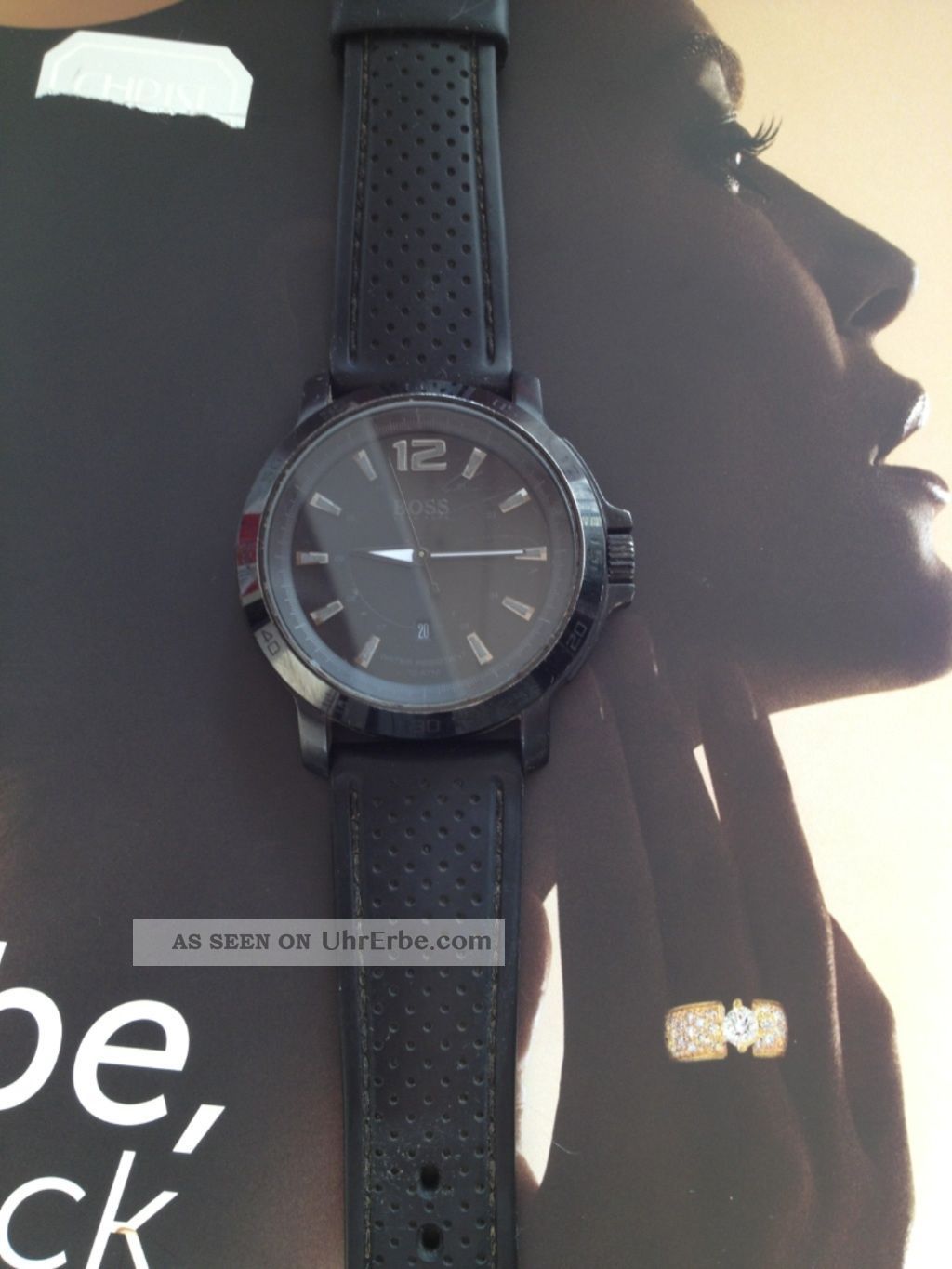 Armbanduhr Herren Hugo Boss (orig.  / Gebracht) Schwarz Armbanduhren Bild