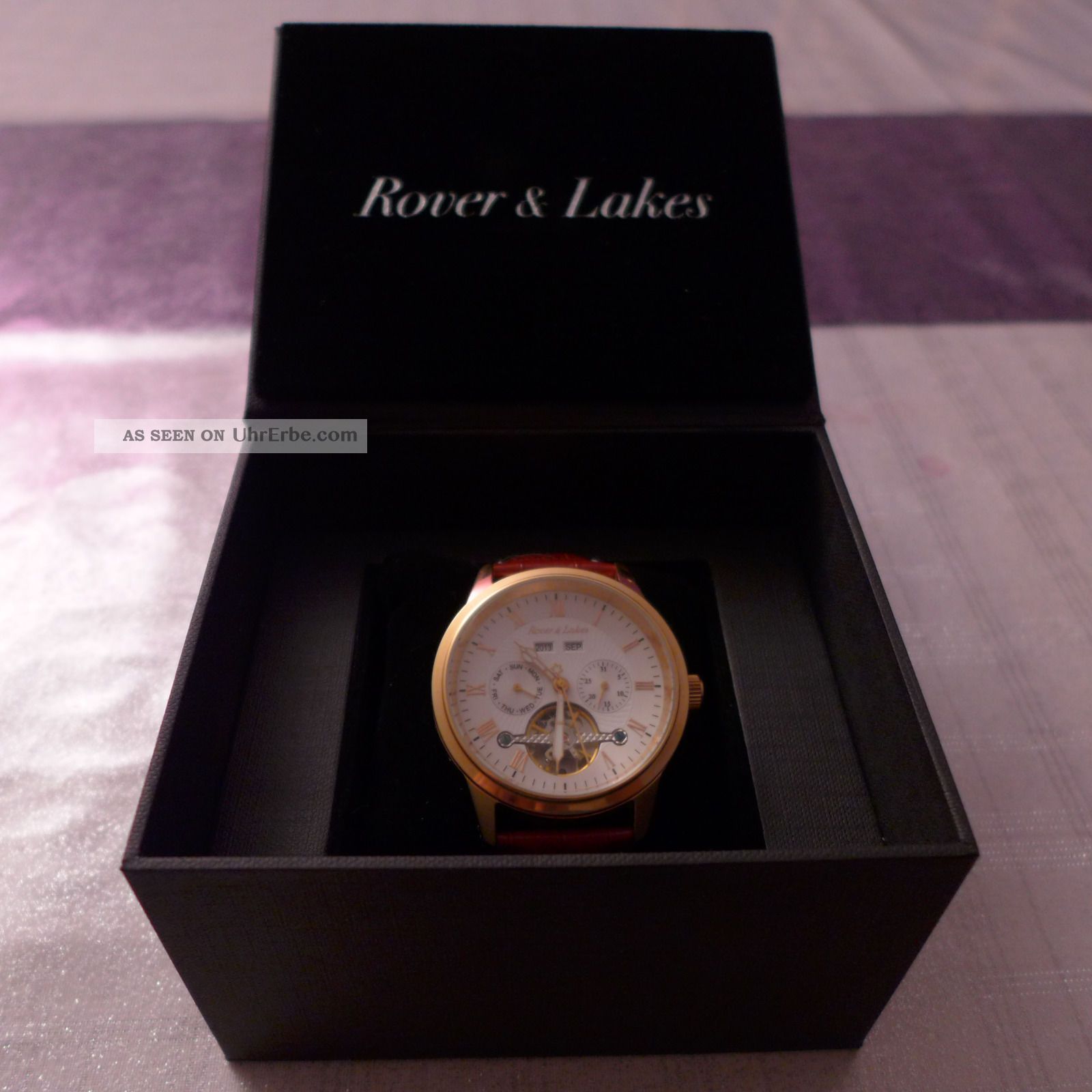 Rover & Lakes Automatic Leder Armbanduhren Bild