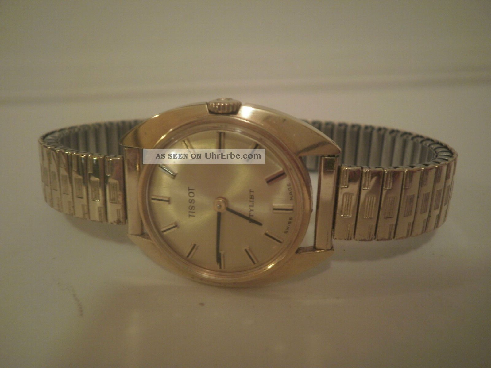 Vintage Mechanische Tissost Stylist Swiss Made Damenuhr Vergoldet Armbanduhren Bild