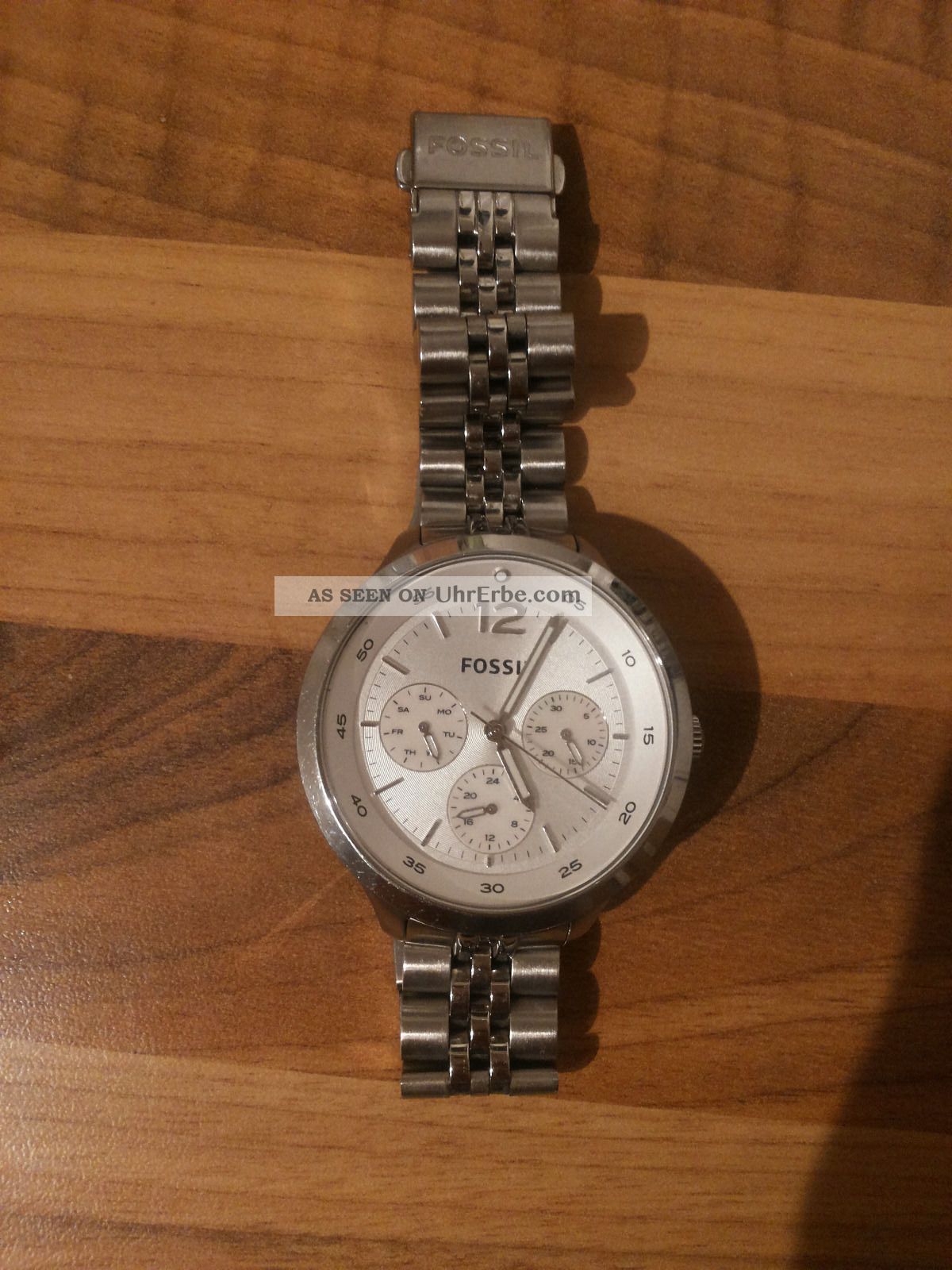 Fossil Damenuhr Uhr Silber Swarowski Armbanduhr Armbanduhren Bild