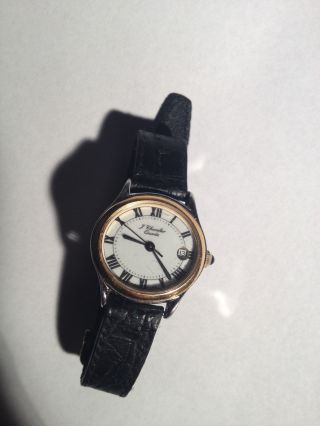 J.  Chevalier Uhr Armbanduhr Lederarmband Bild