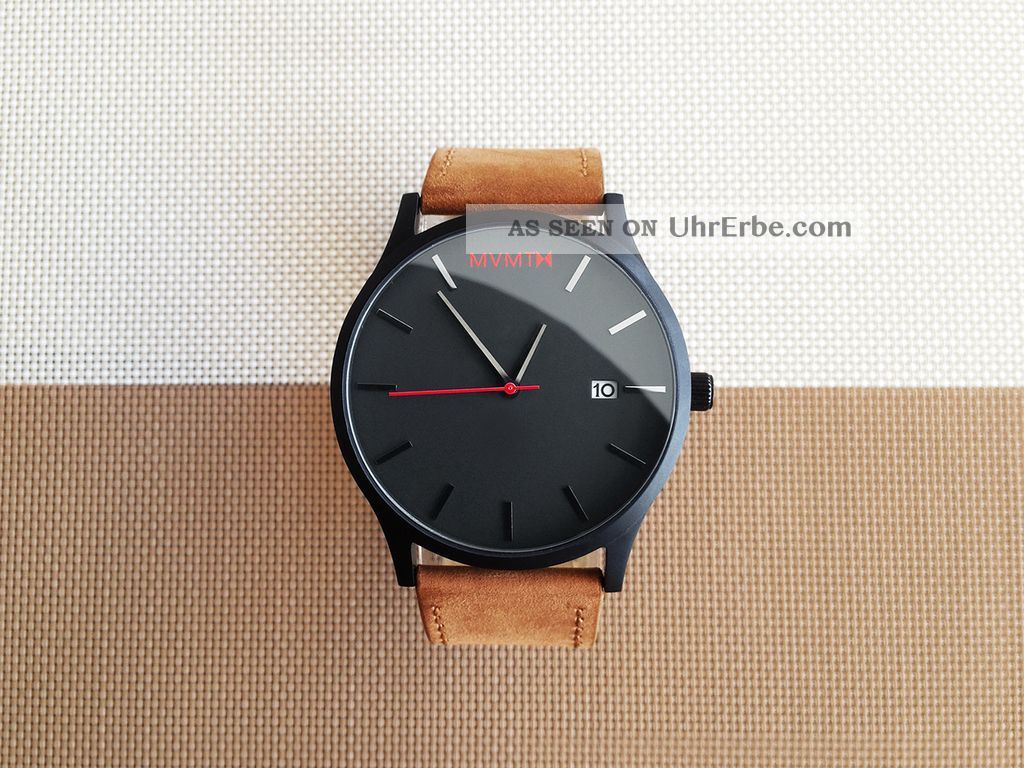 Mvmt Watch Black / Tan Leather Leather Armbanduhren Bild