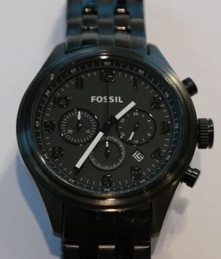 Fossil Bq 1030 Edelstahl Herren Uhr In Schwarz Uvp 159,  99€ 44 Rabatt Bild