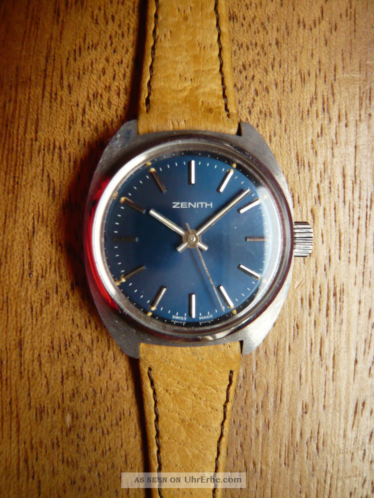 Zenith Stahl Mechanische Damenarmbanduhr Um 1970 Handaufzug Ungetragen Nos Armbanduhren Bild