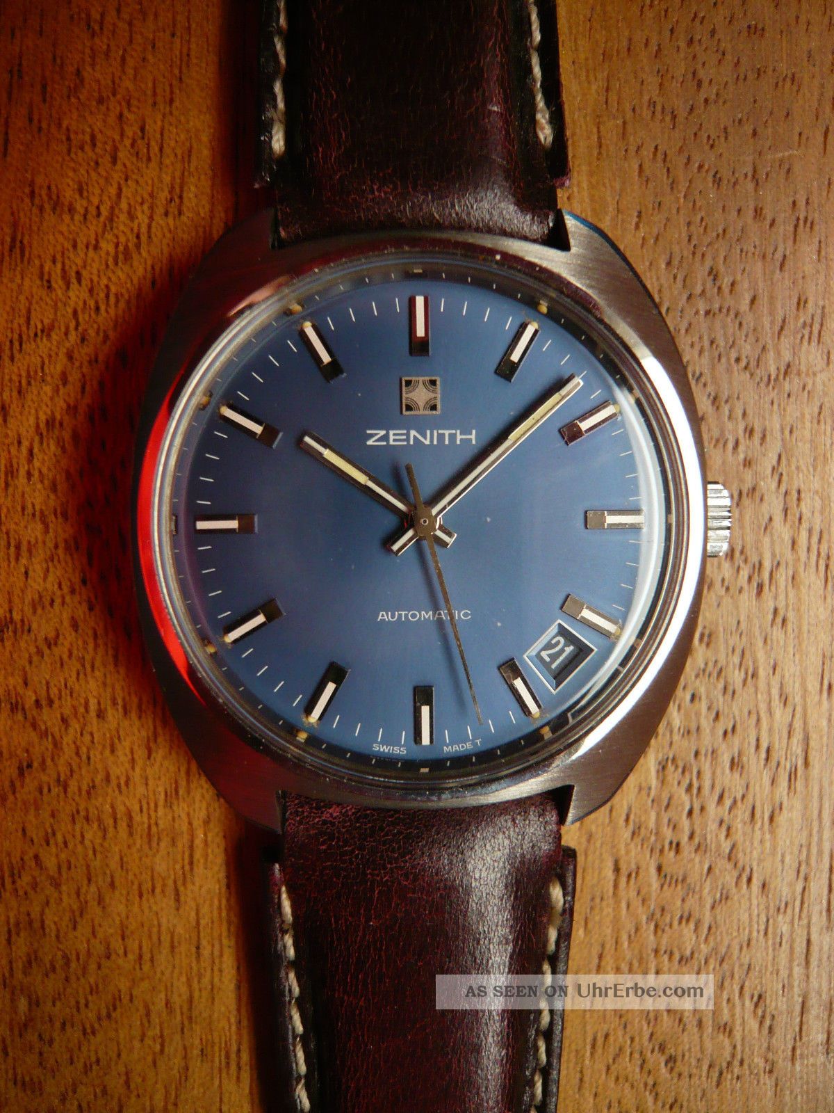 Zenith Automatic Stahl Herrenarmbanduhr Cal.  2562pc Um 1970 Ungetragen Nos Armbanduhren Bild