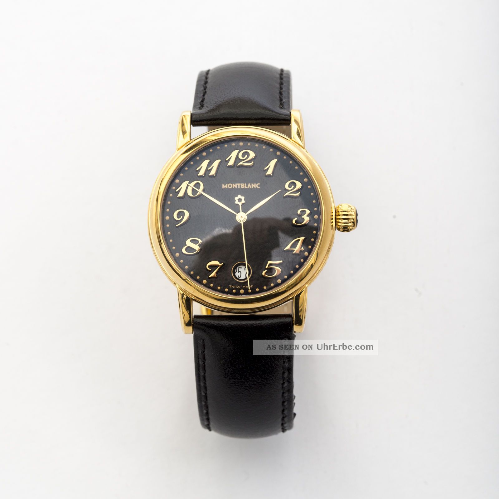 Montblanc Star Meisterstück Uhr Schwarz Vergoldet Manschettenknöpfe Armbanduhren Bild