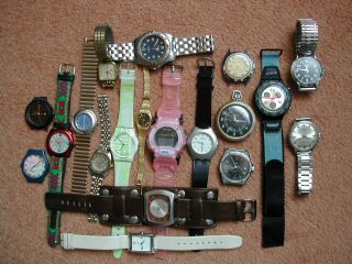 Armbanduhren - Konvolut - Dugena,  Swatch,  Citizen,  Poljot,  F - Sammler,  Bastler Bild