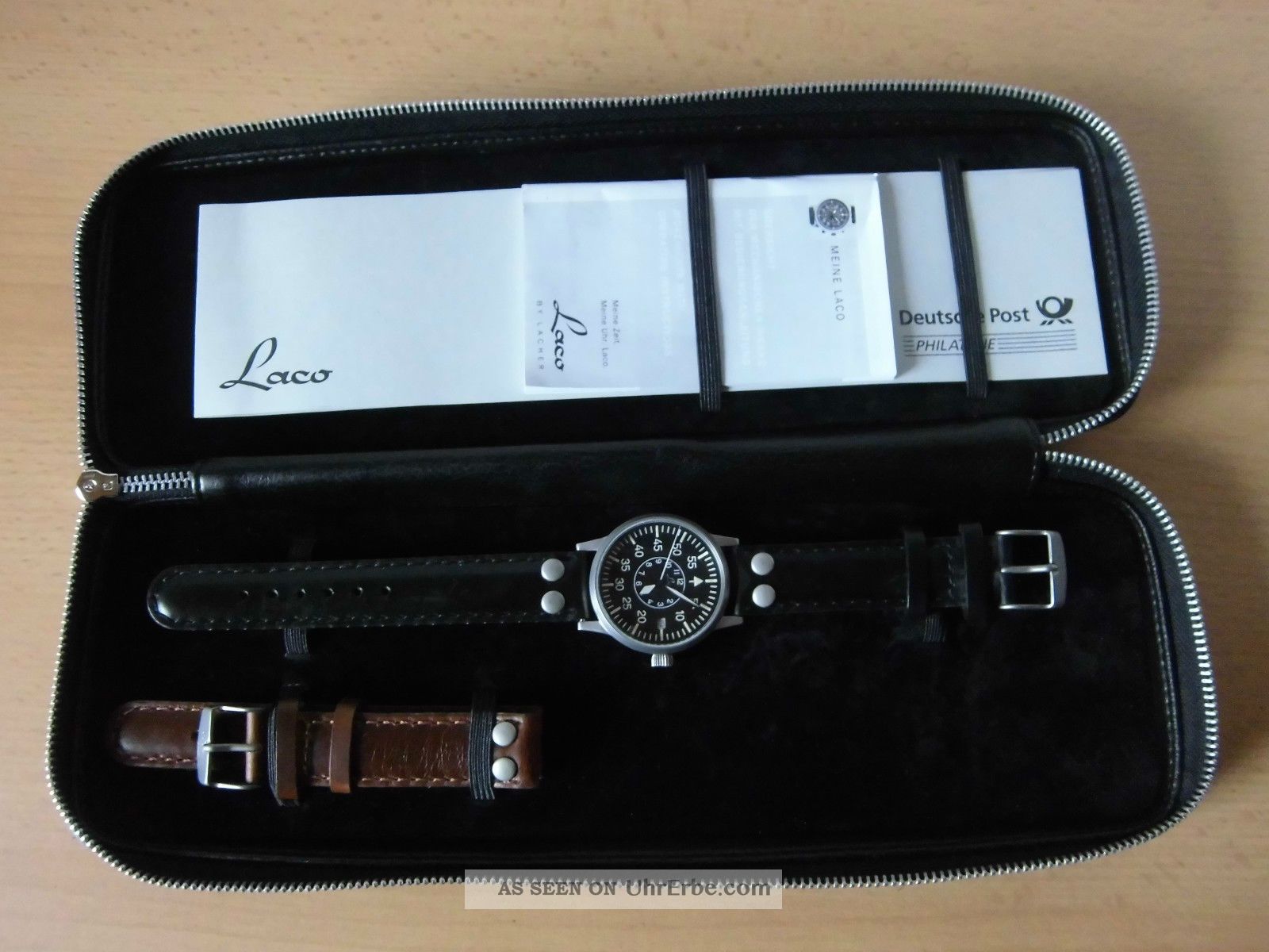 Laco Fliegeruhr 36mm Eta 2824 - 2 Deutsche Post Limited Edition Armbanduhren Bild