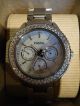 Fossil Damen Uhr Edelstahl Stella Mit Glitzer Steinen Perlmut Wasserdicht Chrono Armbanduhren Bild 1