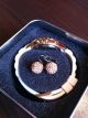 Manguun Damenuhr Weiß Rosé Gold Chrono Armbanduhr,  Ohrringe Mit Ovp Armbanduhren Bild 6
