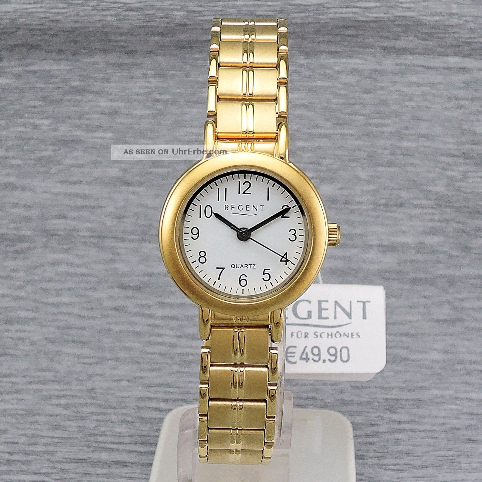 Damenuhr Regent 78503999 Quarz Damenarmbanduhr Quarzuhr Vergoldet Armbanduhren Bild