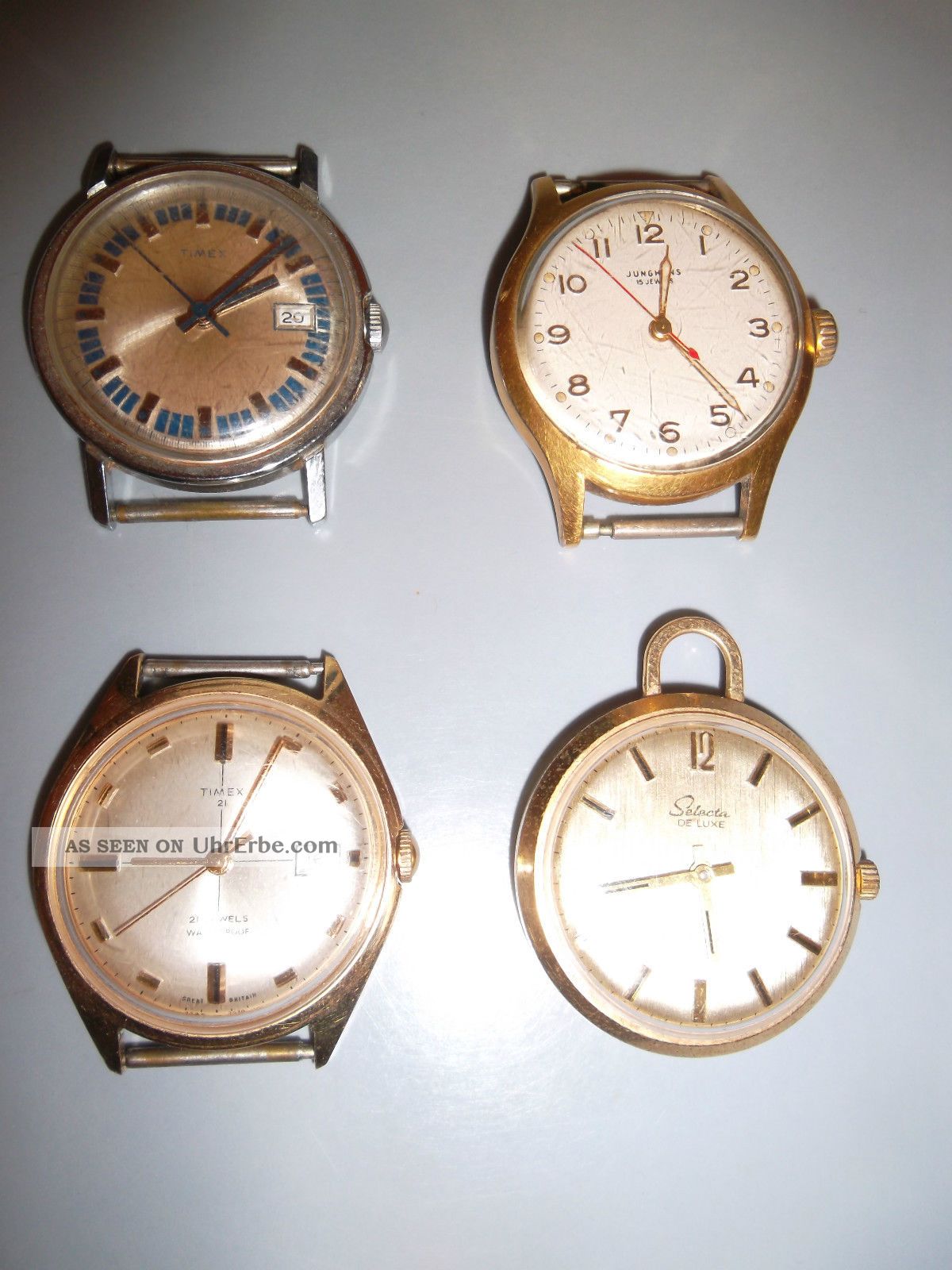 4x Automatik,  Uhren,  Handaufzug,  Junghans,  Timex,  Selecta,  In Funktion Armbanduhren Bild