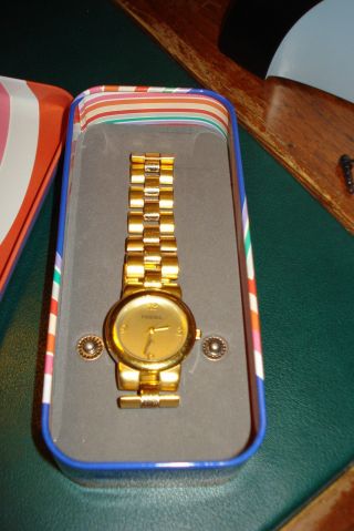 Armbanduhr - Fossil F2 Sammlerstück - Vergoldet - Hochwertige Armbanduhr Bild