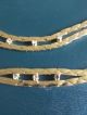 Schmuckset 3 - Teilig Armbanduhr Halskette Armband Gold Panzerglieder Steine Armbanduhren Bild 3