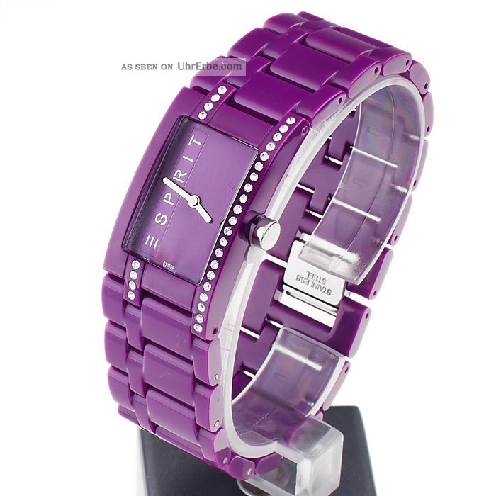 Esprit Damen - Armbanduhr Houston Funky Star Purple Analog Quarz Armbanduhren Bild