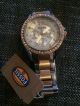 Fossil Uhr Damen Chronograph Riley Es2787 Bicolor Rosegold Armbanduhren Bild 1