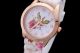 Armbanduhr Damenuhr Frauen Silikon Rose Gold Pink Hibiskus Blumen Flower Uhr Armbanduhren Bild 1