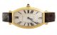 Seltene Cartier Tonneau Sm/tan Strap Calf 18 - Ct.  Massivgold,  Cartier Mechanikwerk Armbanduhren Bild 13