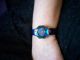 Blaue Damen Armbanduhr Von Christian View,  Glas Facettiert,  Echtes Lederarmband Armbanduhren Bild 9