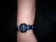 Blaue Damen Armbanduhr Von Christian View,  Glas Facettiert,  Echtes Lederarmband Armbanduhren Bild 5